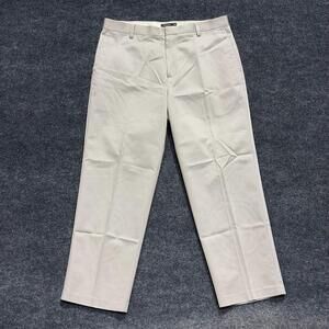 Dockers D3 Pants Mens 37x29.5 Beige Flat Front Chino Classic Cotton Casual